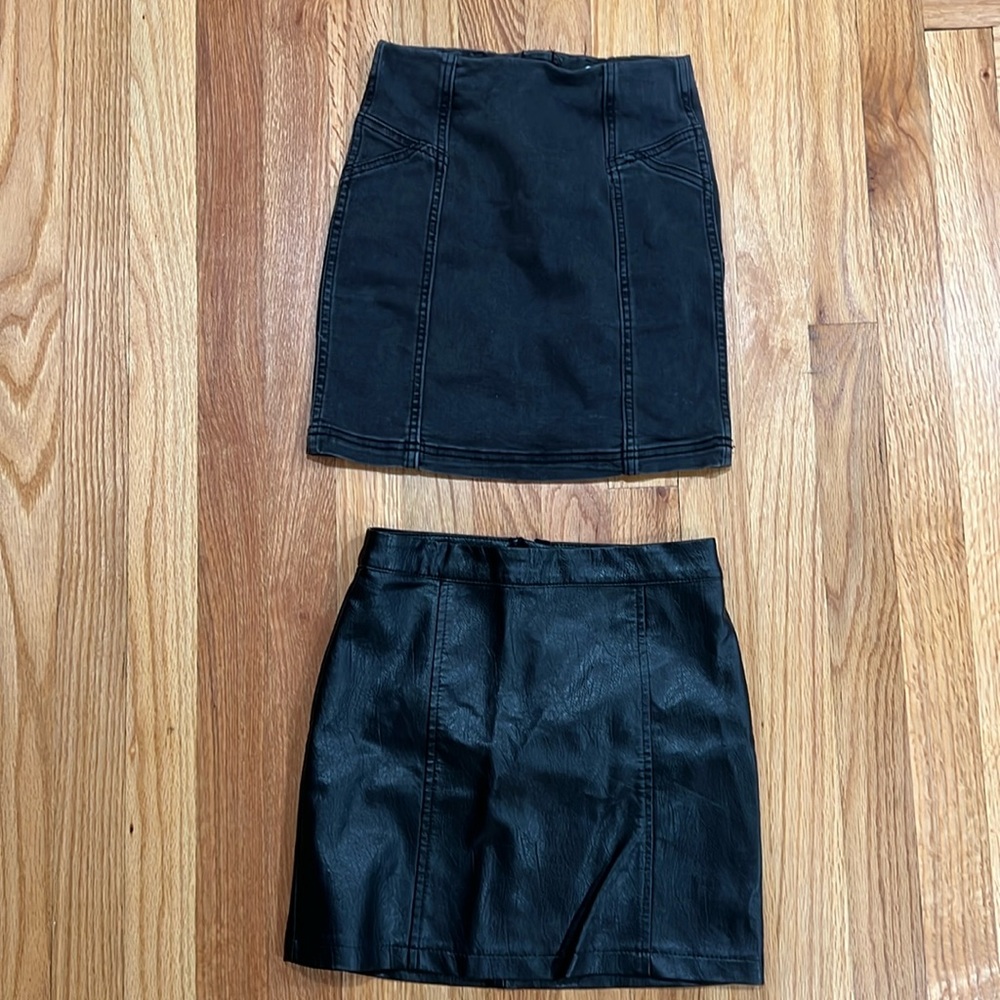 Lot of 2 Girls Black Skirts size 7/8